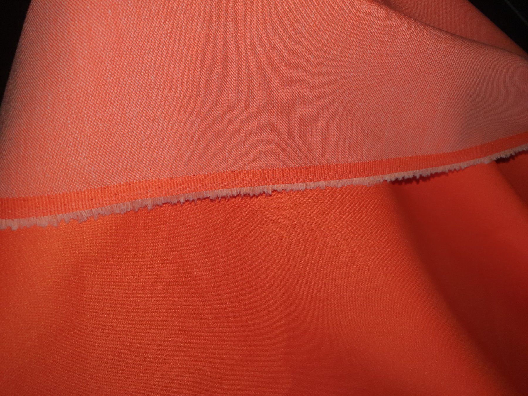 Stoffe: Stoffrest Leuchtorange 2m – Neu (gemäss Beschreibung) aus Bärau von schneider_lein 1