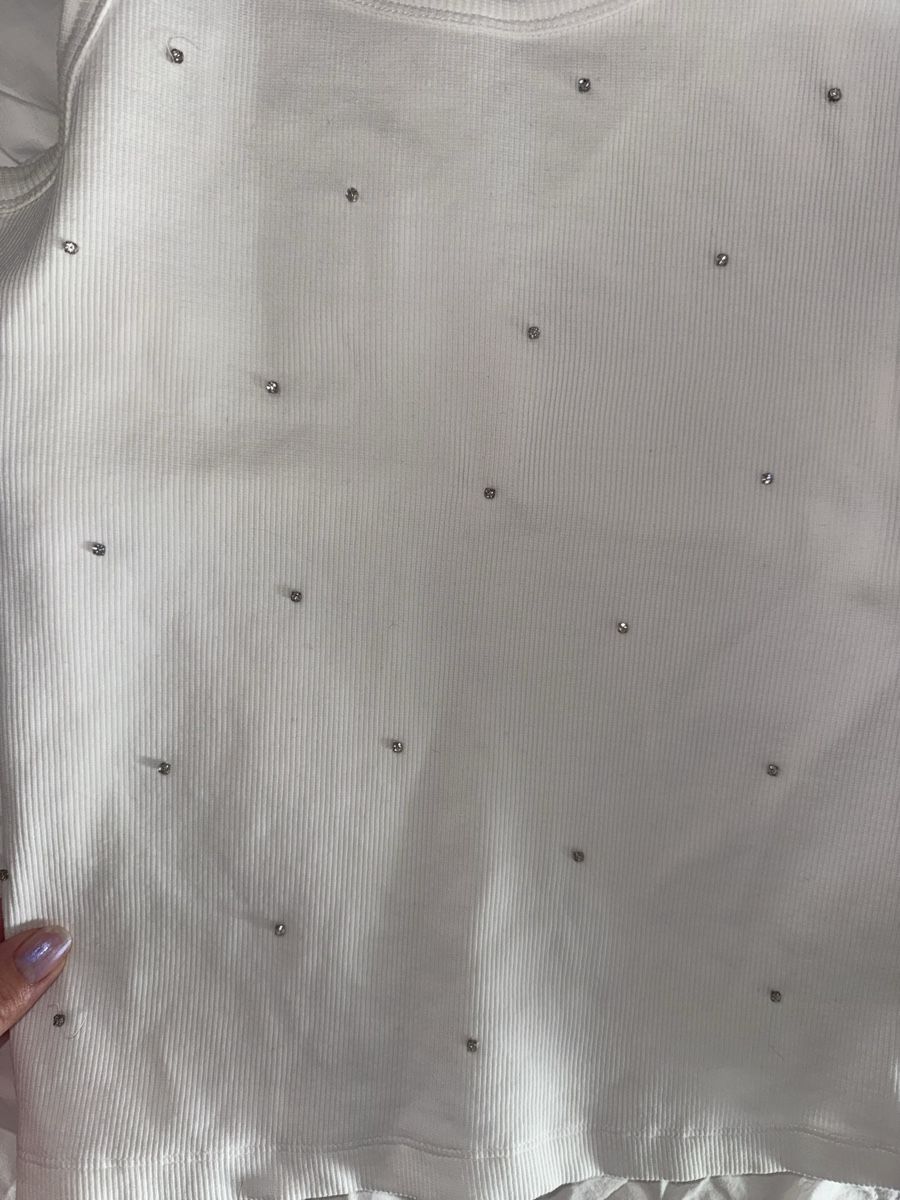 Sandro Tops: Glitzer Top weiss Sandro  – D'occasion à Bottmingen par Itsclaire 3