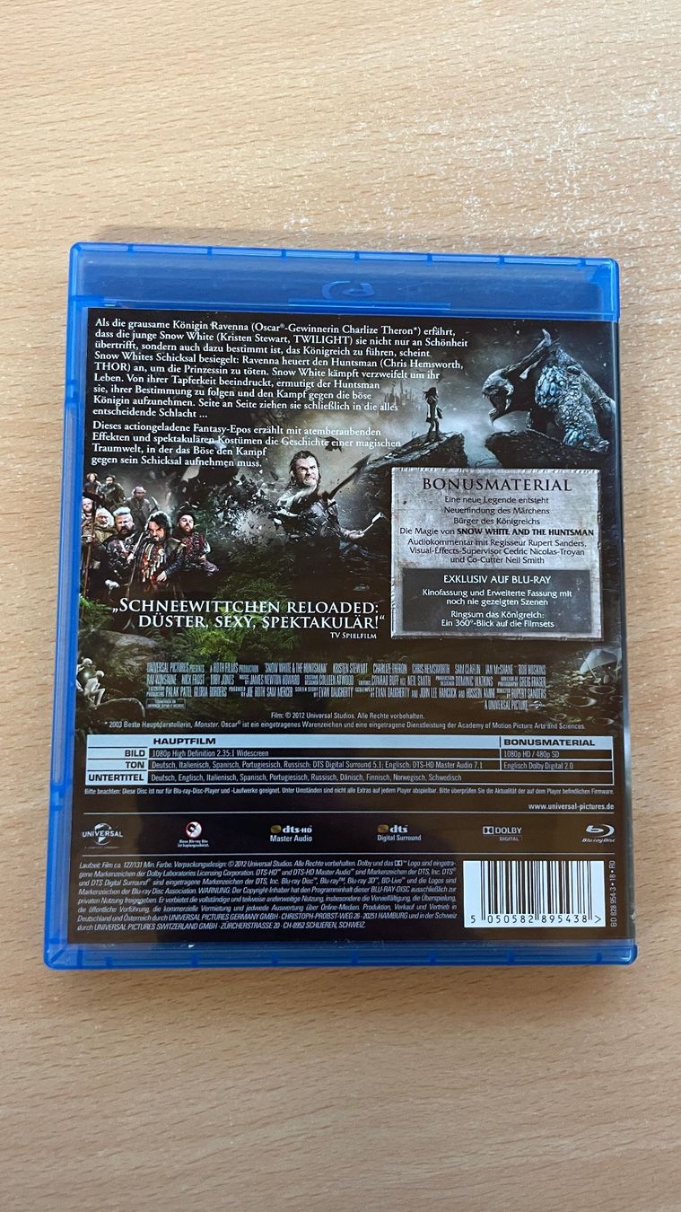 Tutti i DVDs: Snow white & the Hunisman – Nuovo (secondo la descrizione) da Glattfelden venduto da cybermaxx 1