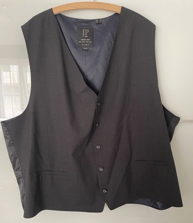 Business Weste/ Anzuggilet, dunkelgrau/schwarz, Gr. 70, NEU