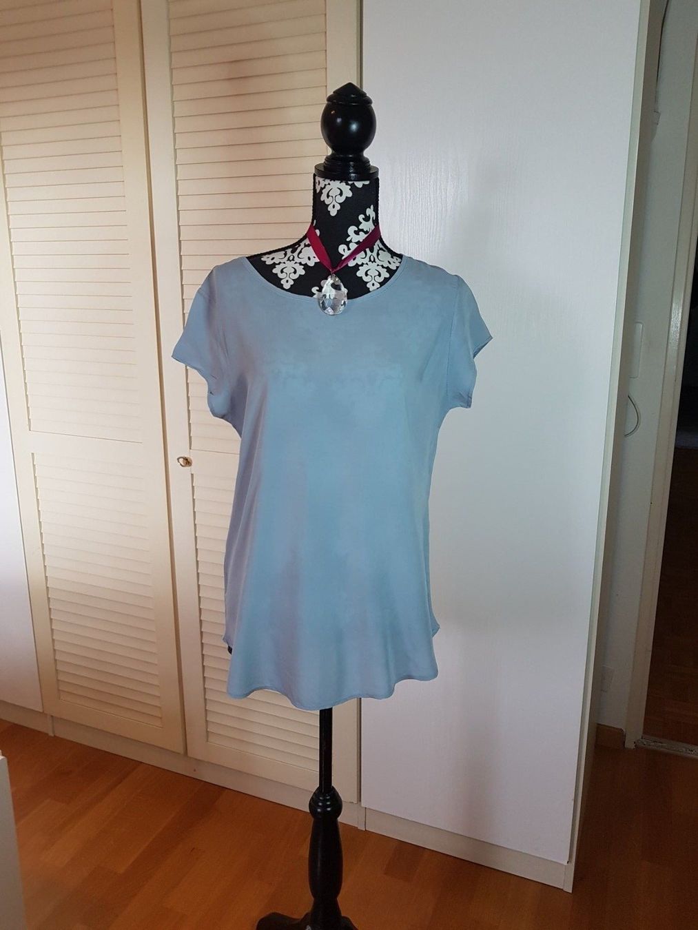 H&M Camicette: Blusenshirt grau von H&M Gr. S – Usato da Buchs ZH venduto da osterhase57