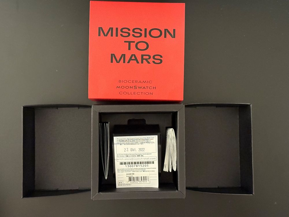 Swatch Orologi: Omega x Swatch Moonswatch Mission to Mars mit Armband! – Usato da Kloten venduto da Nalhza 7