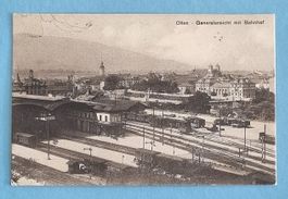 Olten - Bahnhof - Perrons - Güterschuppen - Güterwagen 1911