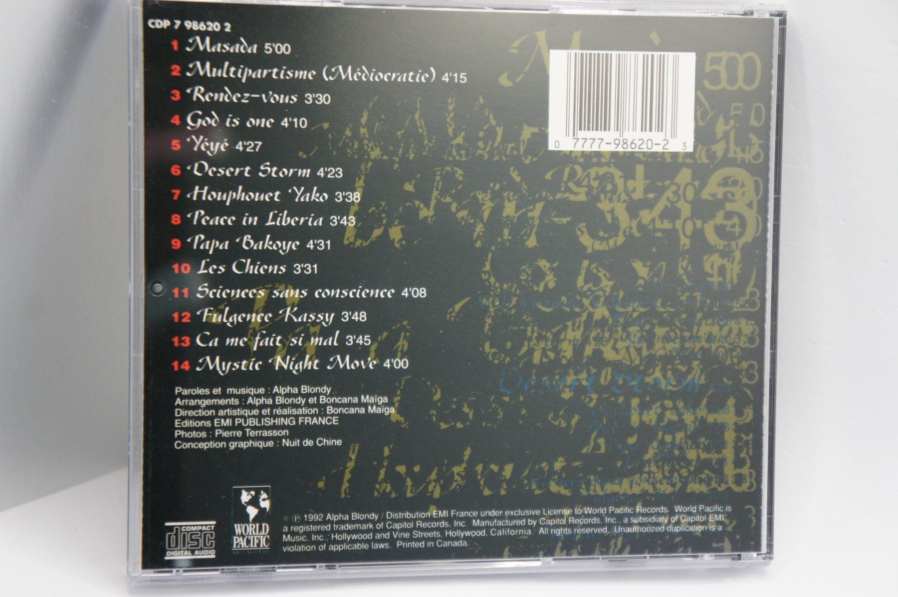CDs: CD Alpha Blondy And The Solar System – Masada – Gebraucht aus Ernetschwil von luisvonerni 1