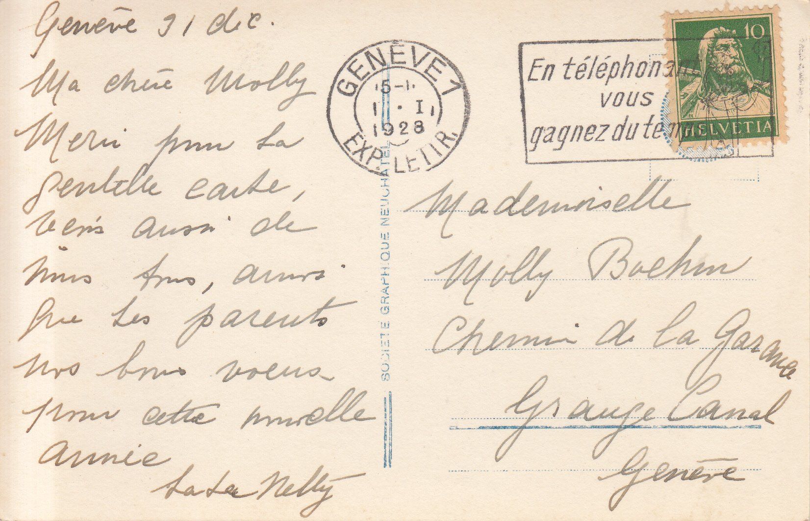 Cartoline postali: Genève St. Pierre 1928 – Usato da Bürglen TG venduto da StampGraf 1