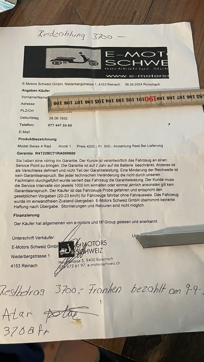 Elektromobile: Senioren Elektromobiel – Gebraucht aus Wolfertswil von Rebrohkatze 3
