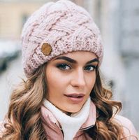 Wintermütze Strickmütze Kappe Mütze Beanie Slouchy, rosa