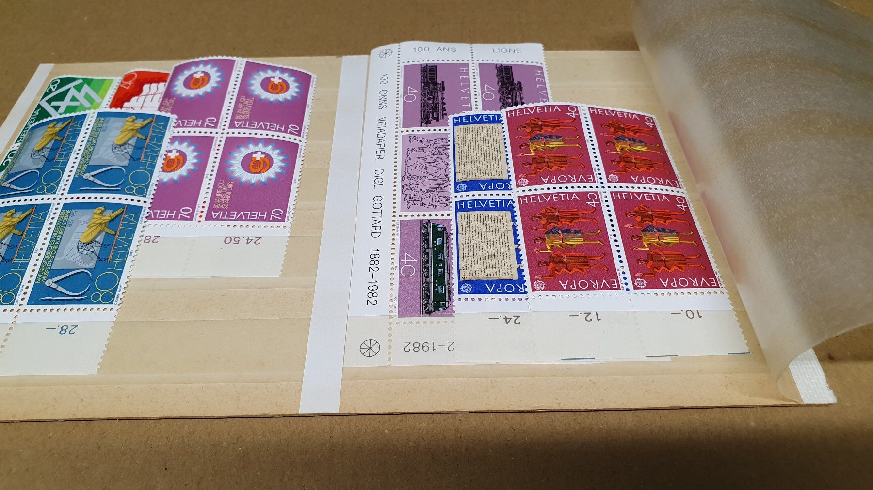 Tutti i francobolli: Schweizer Werbemarken Konvolut 1982 4er Blöcke postfrisch – Usato da Richigen venduto da Auerhahn11 4