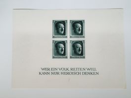 Deutsches Reich Briefmarke Adolf Hitler Block 8 postfrisch