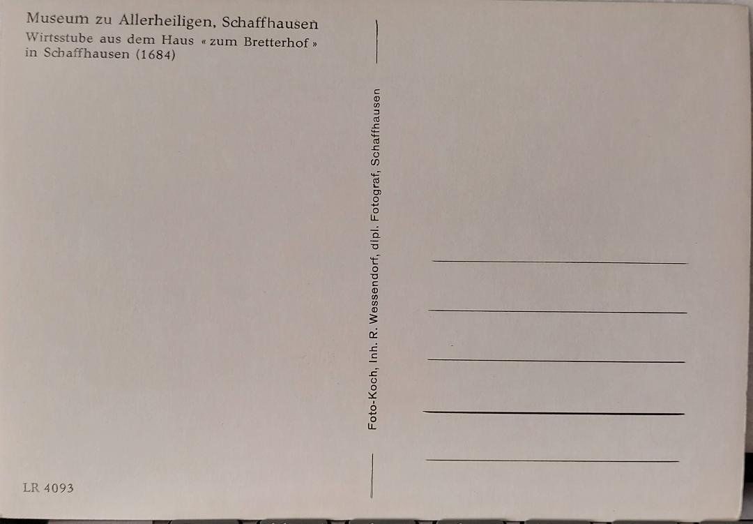 Cartoline postali: SCHAFFHAUSEN - Museum zu Allerheiligen – Usato da Delémont venduto da Domdom1 1