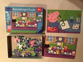 Ravensburger Peppa Pig Puzzle 2x24 Teile,  neuwertig