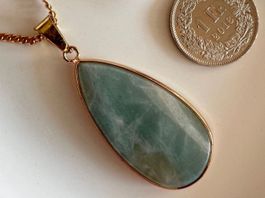 Collier avec pendentif en amazonite - Amazonit Anhänger