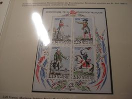 Frankreich Block franz. Revolution, 1989, ET-o + **, mit Bes