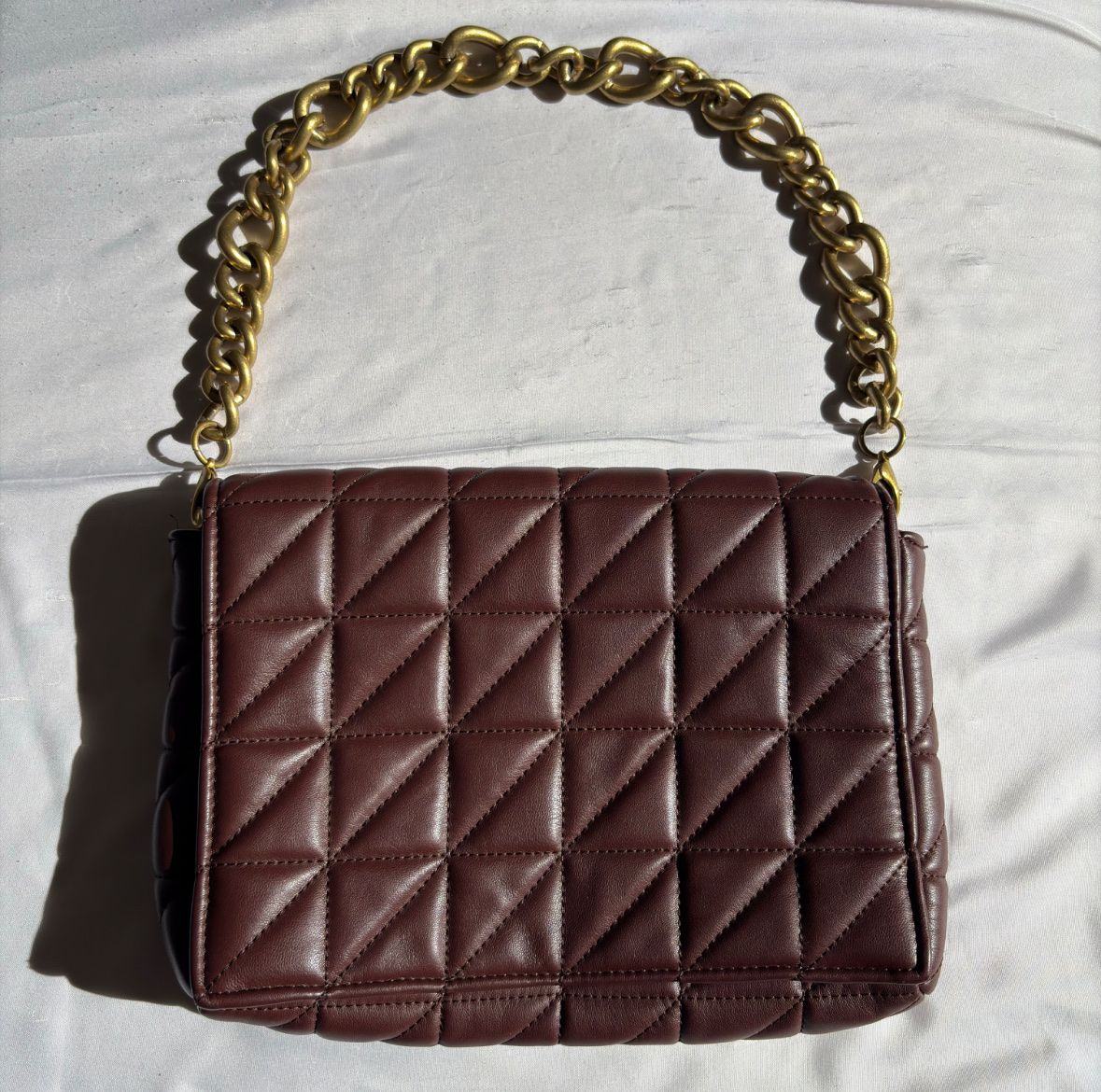 Zara Borse da donna: Sac brun doré Zara – Nuovo (secondo la descrizione) da Moudon venduto da TigerrrEye