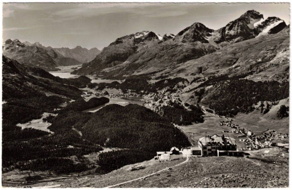 Cartoline postali: St. Moritz - Standseilbahn Muottas Muragl Bergstation – Usato da Binningen venduto da Mountainrider