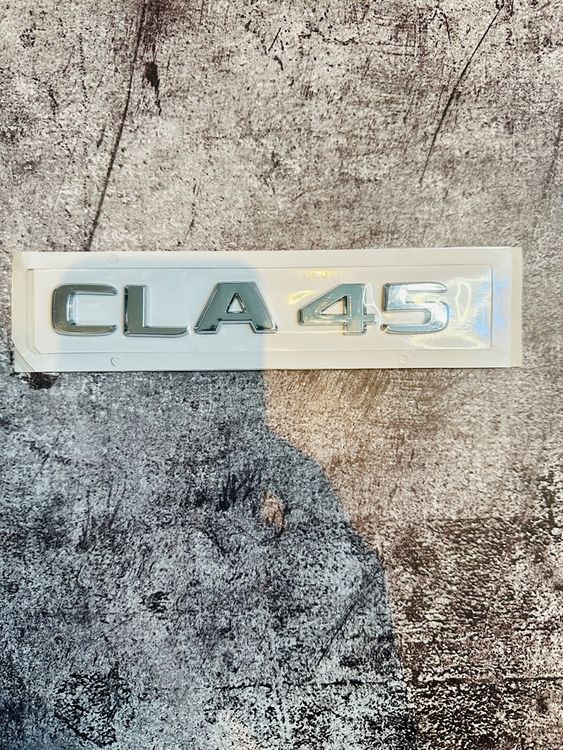 Mercedes AMG CLA45 Emblem Schriftzug Logo aus ABS NEU Chrom (Neu und ...