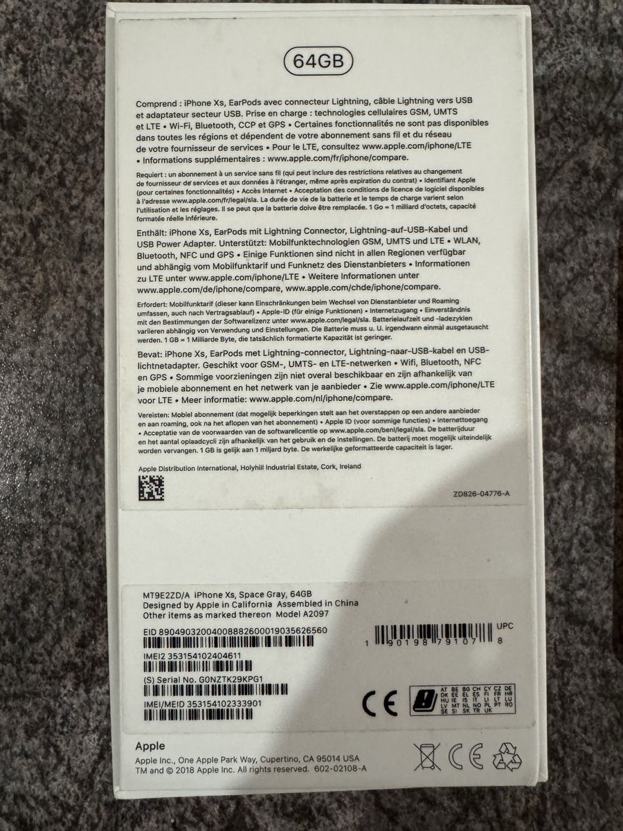 Apple Telefoni cellulari / Smartphones: iPhone Xs 64GB Space Gray – Usato da Siglistorf venduto da kuenzlestefan