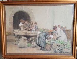 Francis BELLANGER (1885-?)pastel marché