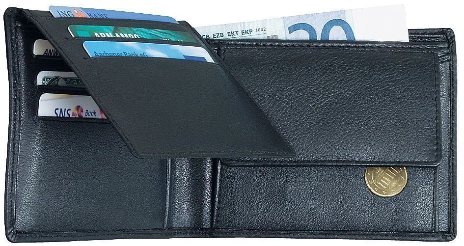 Portafogli: Geldbörse Klassisch, Leder, schwarz – Nuovo e nell'imballaggio originale da St. Gallen venduto da cointec 2