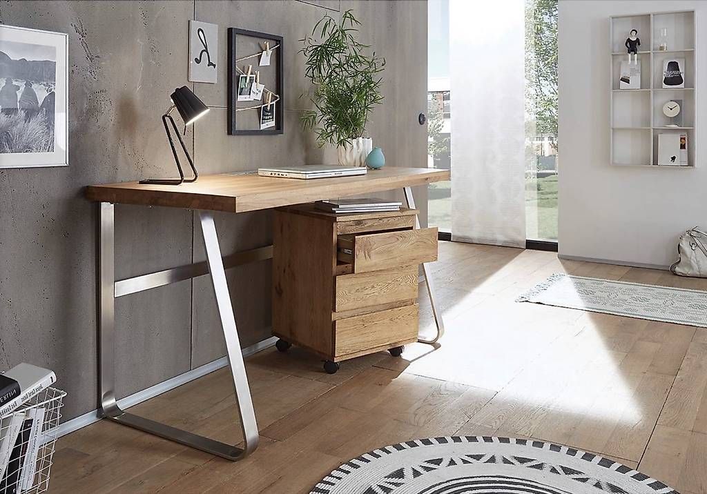 Schreibtische: Echtholz Schreibtisch 140cm – Gebraucht aus Frauenkappelen von tob_tsc5 3