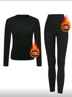 Thermo Unterwäsche Set - S - schwarz 7️⃣