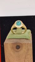 Elegante ring mit Green  Stein, neuwertig, Grösse 56