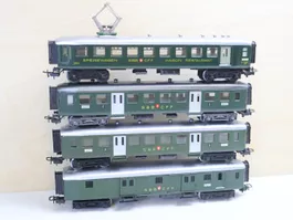 Märklin 4 x SBB Personenwagen Metall H0 1960er