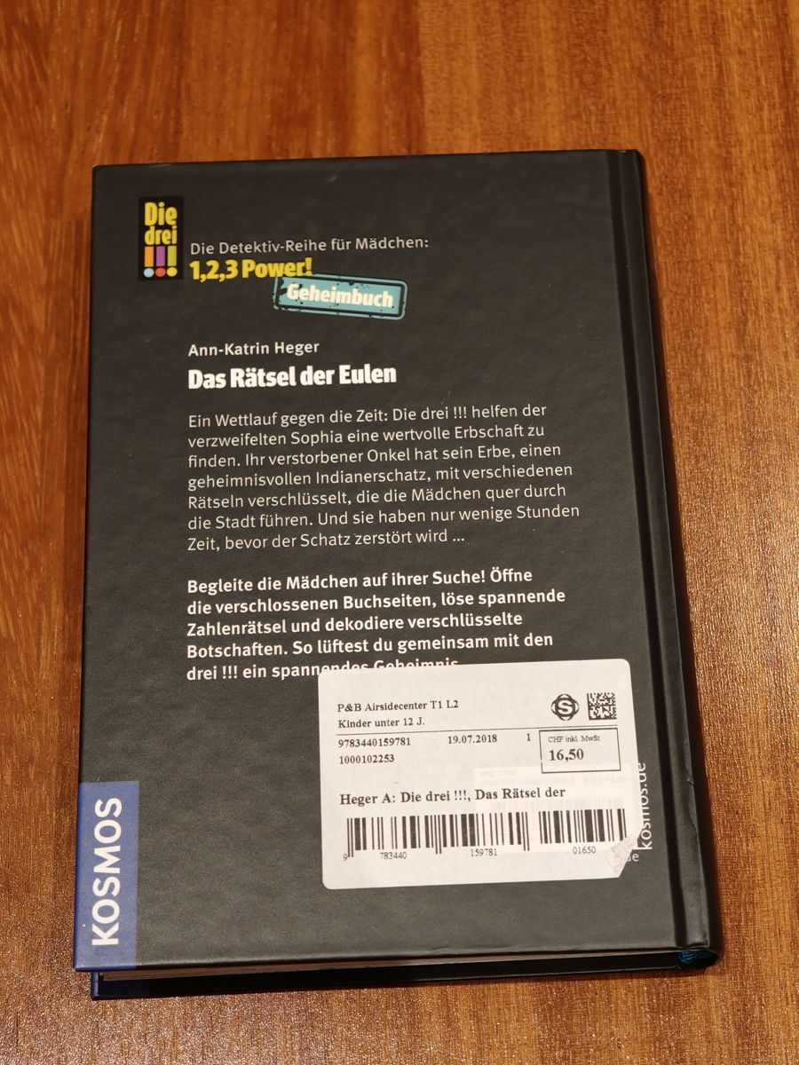 Bücher: Buch Die drei !!! Das Rätsel der Eulen – Gebraucht aus Uzwil von isa_mtzgr 1