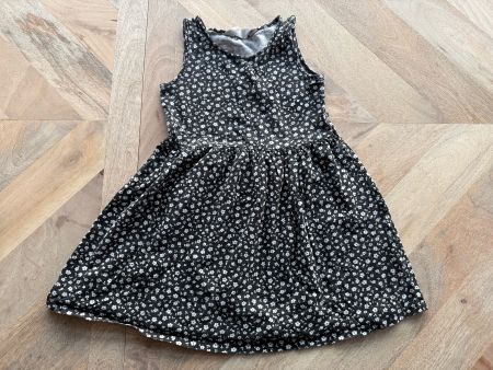 Gemustertes Baumwollkleid Mädchen Gr. 110/116