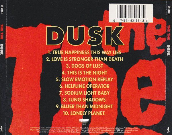 CD: CD The The - Dusk (1993) – Usato da Möriken AG venduto da mineralia 1