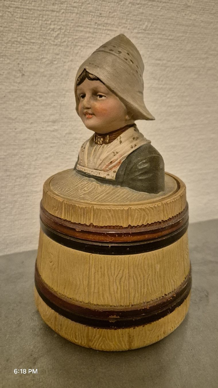 Statuette: Jugendstil Tabaktopf Johann Maresch um 1890 – Usato da Basel venduto da Happy3210 2
