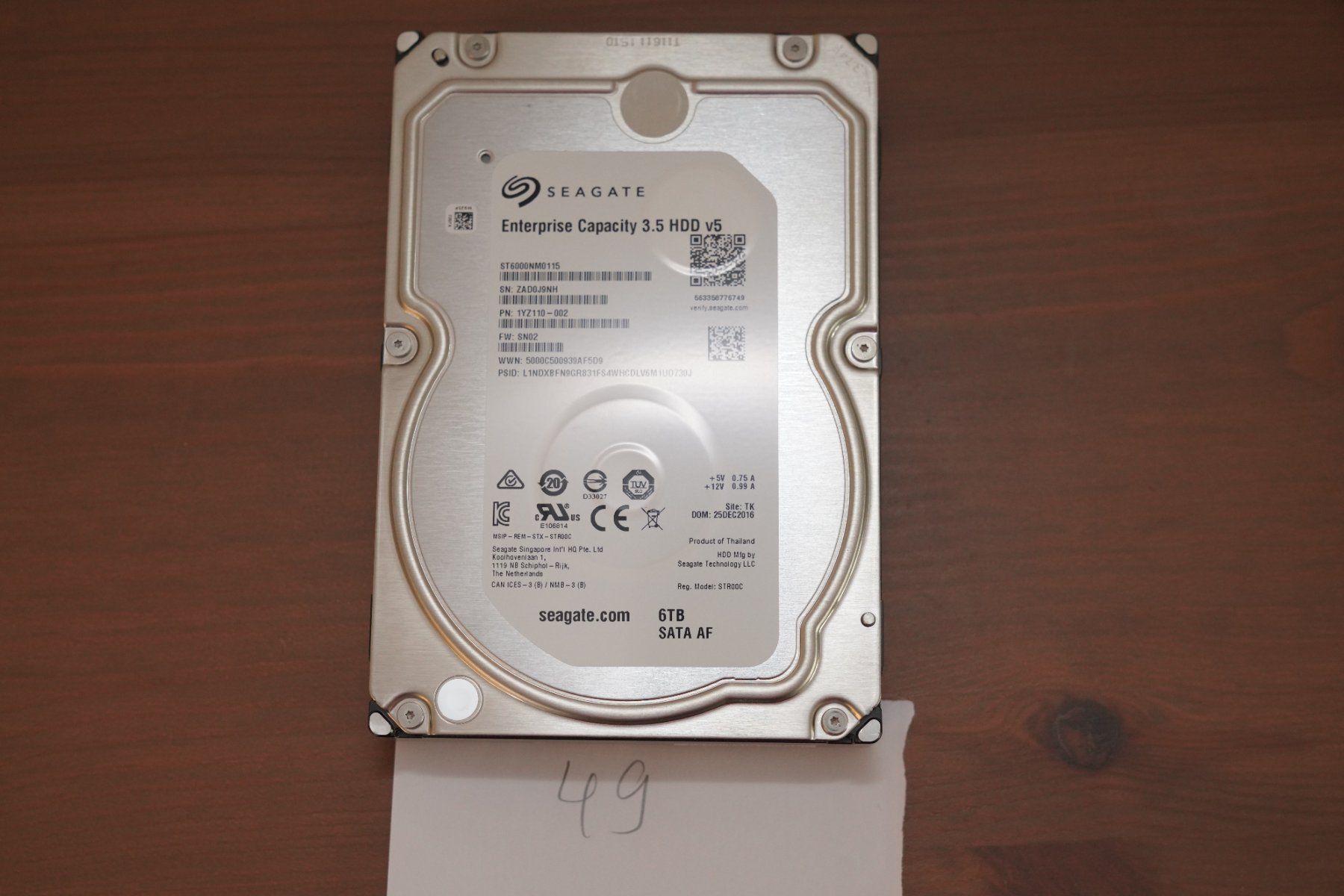Seagate Disques durs: Disk SATA 6Tb Seagate Enterprise - 63599 Stunden – D'occasion à Zürich par Lock5151