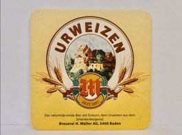 Bierdeckel MÜLLERBRÄU Bier BADEN Untersetzer Vintage Rarität