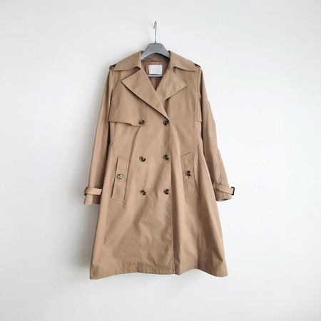 BOSS - Trench croisé avec ceinture à boucle - Beige