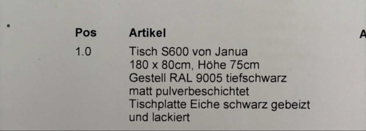 Tavoli: JANUA S600 Tisch – Nuovo (secondo la descrizione) da Zürich venduto da Lynnlouise 3