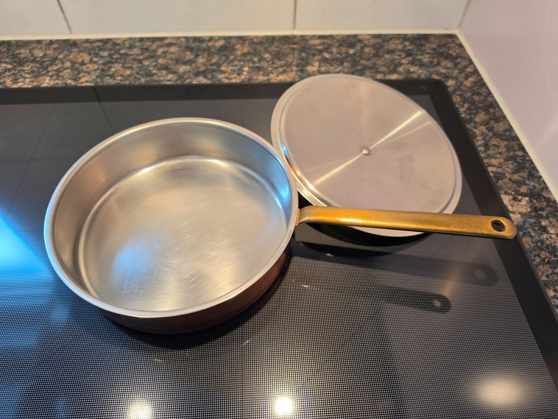 Padelle: Kupferpfanne mit Deckel – Usato da Obergerlafingen venduto da dede-SO 1