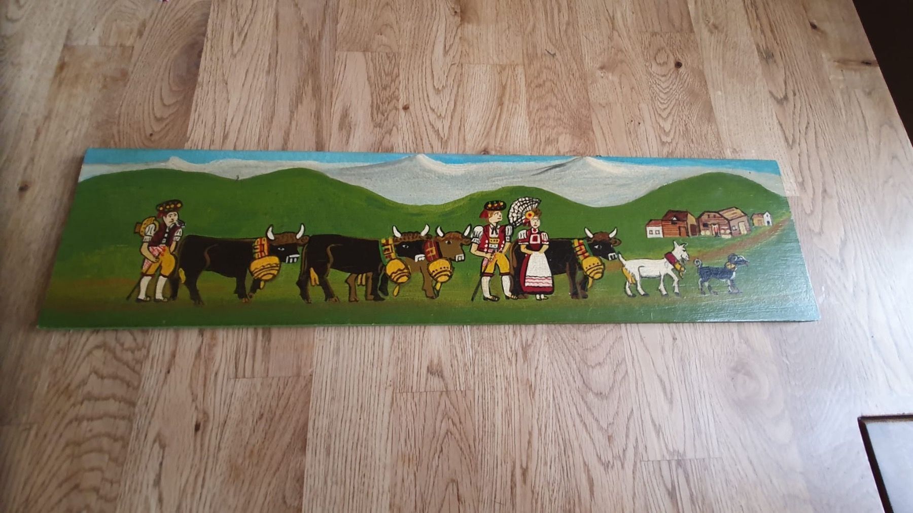 Gemälde: Gemaltes Holzbild – Gebraucht aus Flawil von Naphtali