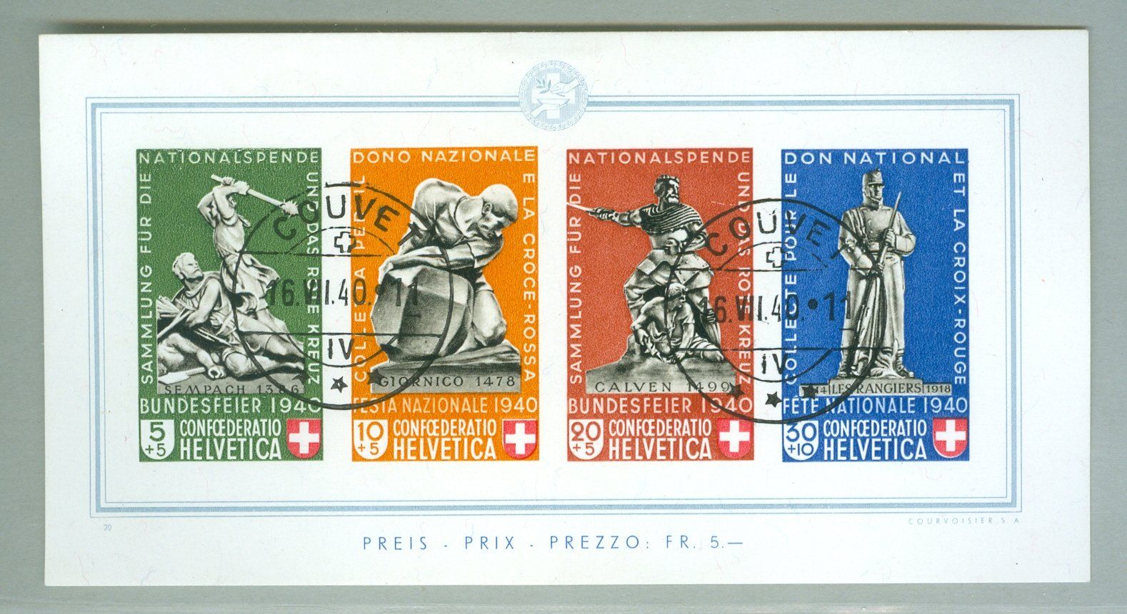 Tous les timbres: 1940 Schweiz Pro Patria – D'occasion à Zürich par yago-rot