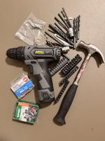 🔧 Werkzeug-Set mit Akkuschrauber, Bohrern & Hammer