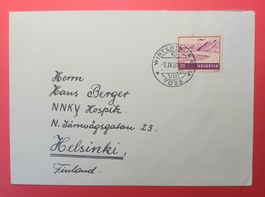 SCHWEIZ BRIEF, WINTERTHUR - HELSINKI (FINLAND) 1951