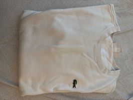 Lacoste Pullover weiss Gr. M, cool & lässig