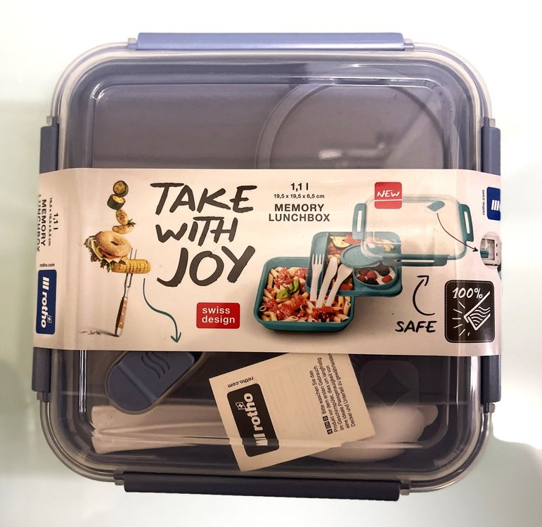 4 x Lunchbox Rotho Memory Lunchbox 1,1 Liter (Neu und originalverpackt ...