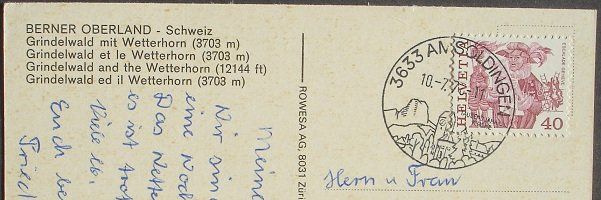 Cartoline postali: GRINDELWALD mit Wetterhorn – Usato da Jona venduto da philajona 1