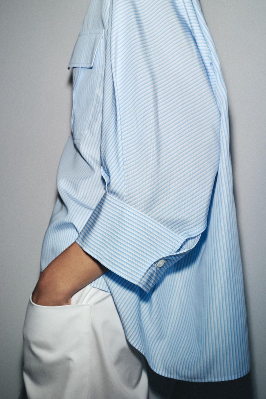 Zara Camicette: Zara oversized Hemd Bluse gestreift Gr40-42 – Nuovo (secondo la descrizione) da Rotkreuz venduto da beltraum 5