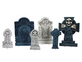 EUROPALMS Halloween Grabsteinset  Zoll Friedhof Zoll