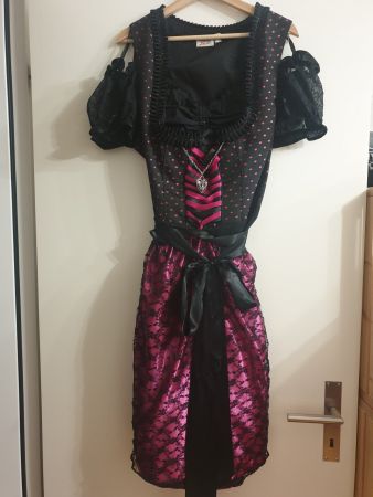 👗 Dirndl schwarz/pink mit Bluse & Schürze, Gr. 50, neu
