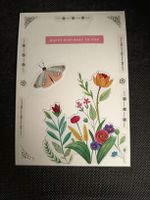 Glückwunschkarte Geburtstag Blumen Schmetterling neu