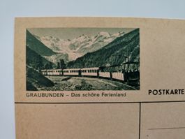 Postkarte 10, Alp Grüm um ca. 1949 mit Zug - Selten! Top!