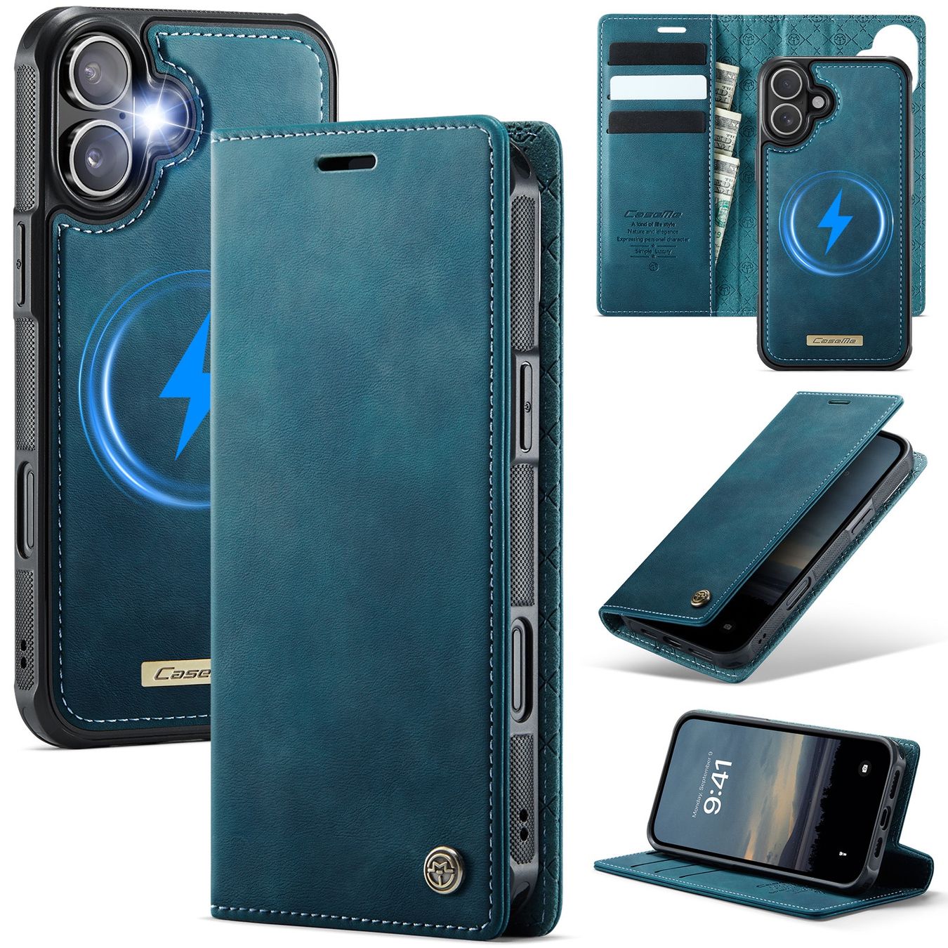 Cover & Protezioni schermo: iPhone 17 - étui à rabat portefeuille détachable bleu – Nuovo e nell'imballaggio originale da Morges venduto da DigiAC 5