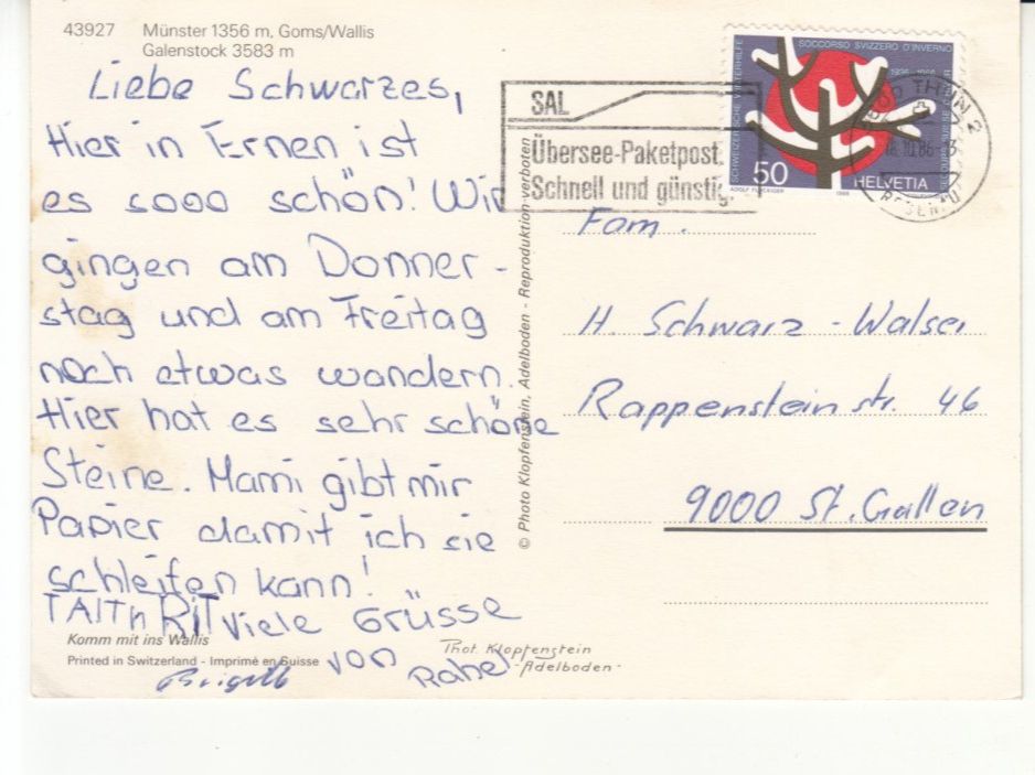 Cartoline postali: Münster 1986 – Usato da Bürglen TG venduto da StampGraf 1